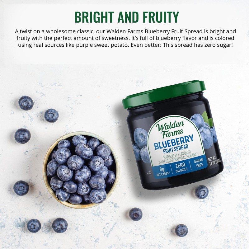Walden Farms Fruit Spread Variety Pack Blueberry, Raspberry & Strawberry
