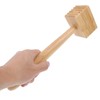 PRETYZOOM Kitchen Wooden Meat Tenderizer Mallet, Wooden Chicken Poultry Pounder