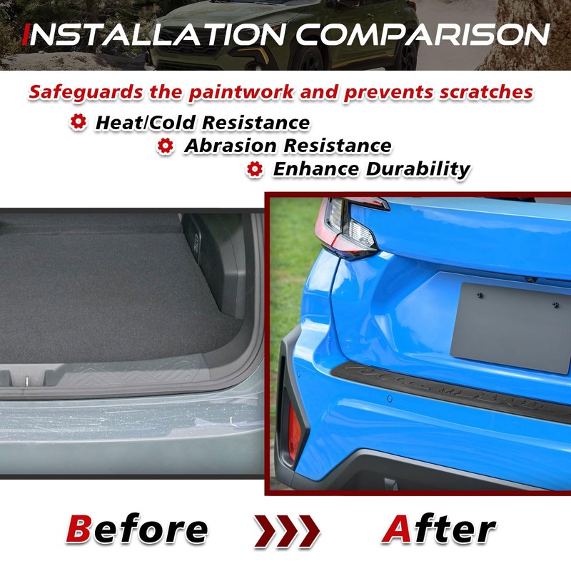 CZCJGD Rear Bumper Cover Protector Trim Compatible with Subaru Crosstrek