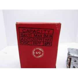Unbranded Vintage San-Esu Japan Variable Capacitor PV-B (Ant 7-207pF) (Osc 6-86pF)