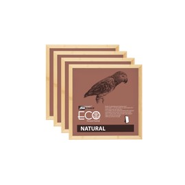 Ambiance Eco Frames 4 Pack - Sustainable Wood Eco-Friendly Minimalist Frames for Artwork, Paintings, Drawings, Display, & More! - [Natural - 4x4"]