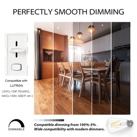 LVWIT ST21 LED Filament Bulb 7W Dimmable 3000K Soft White Vintage Edison Light Bulb E26 Medium Base (6-Pack)