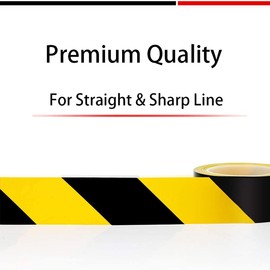 APT, PVC Marking Tape, Premium Vinyl Safety Marking and Dance Floor Splicing Tape, 6 mil Thick, 2'' Width X 33Yds Length (1 Roll, Yellow/Black 2"x99FT)
