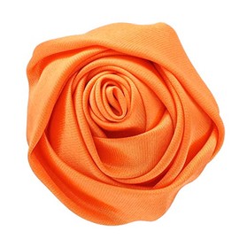 1.25" Small Satin Rose Knot -Tangerine