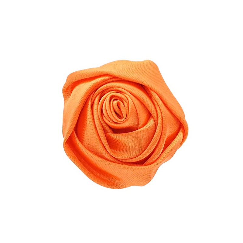 1.25" Small Satin Rose Knot -Tangerine