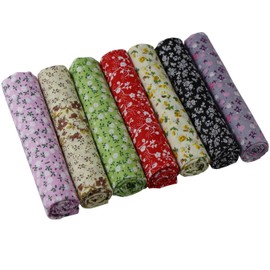 aufodara 7 Piece 50 cm x 50 cm Cotton Fabric Sold by the Metre Fabric 100% Cotton Fabric Bundle Patchwork Quilting Sewing DIY Crafts