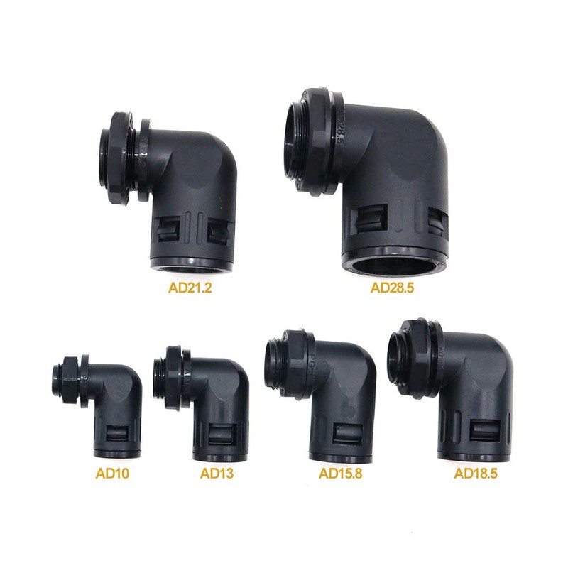 Namvo Corrugated Pipe Connector 90 Degree AD21.2 PG16 Pipe Hose