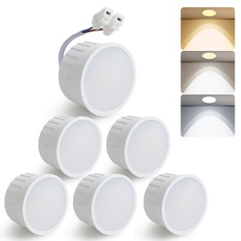 HCFEI LED Module Ultra Flat Diameter 50 x 24 mm for Recessed Spotlights, 5 W, 450 lm, 110° 230 V, Warm White, Natural White, Cool White, Replaces GU10 MR16 Bulbs, Flicker-Free, IP44 Waterproof (Pack