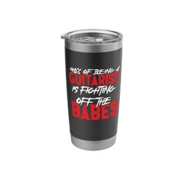 Guitarist Fighting Off Babes Stainless Steel Insulated Tumbler