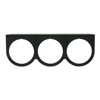 Equus 9923 2" Triple Gauge Mounting Panel, Black