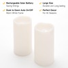 NURADA Large Outdoor Solar Candles Waterproof - 8" x 4"