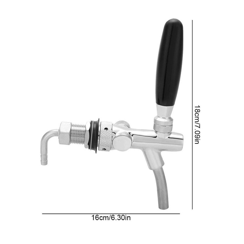 Grifo dispensador de cerveza de acero inoxidable cromado G5/8, grifo