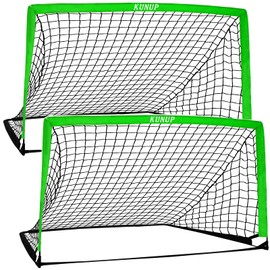 2 of 5×3 6x4 9x5 FT Portable Kids Soccer Goals Set, Foldable Soccer Practice Nets for Backyard with Carrying Bag for Toddler Youth Pop Up Soccer Training Equipment Indoor Outdoor Sports Game Gift