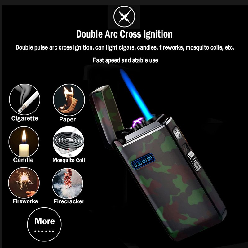 Arc Jet Flame Torch Lighter, 2 in 1 Electric USB