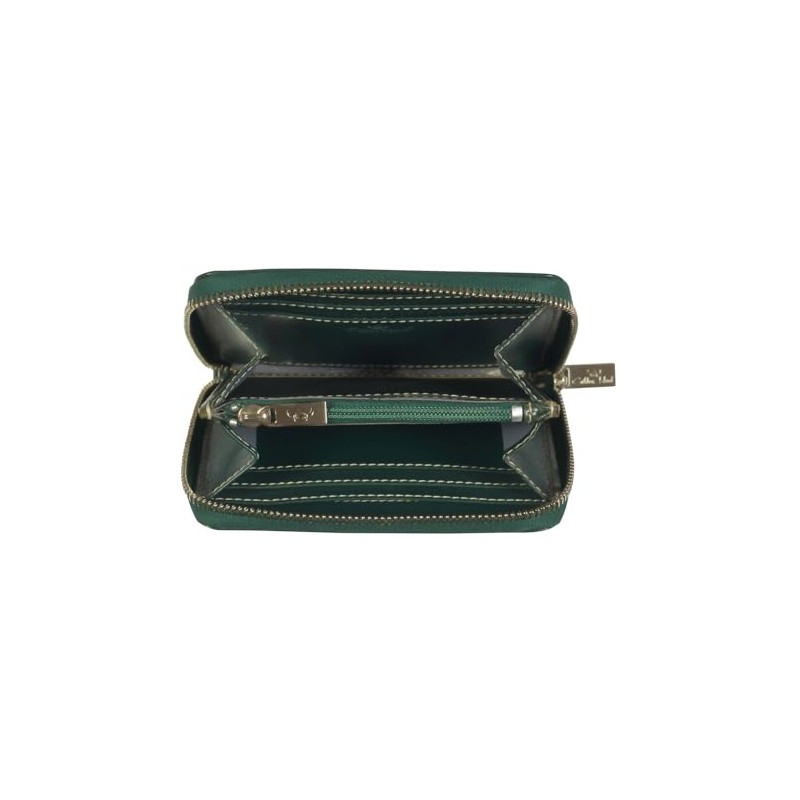 Golden Head Venezia Zipped Billfold Coin Wallet Green, Green, Modern