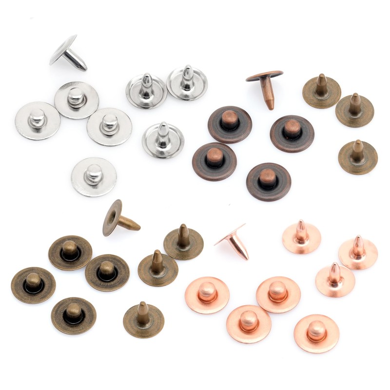 CRAFTMEMORE Solid Brass Jean Rivets, 3/8 Inch, 50 Sets, Washable