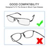 Mr.ZzjOOj Soft Silicone Eyeglass Nose Pads, 6 Pairs Screw-in Metal
