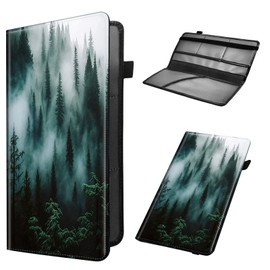 Mxfdegf Car Registration and Insurance Holder, Leather Car Glove Box Organizer, Cool Car Accessories for ID, Driver's License Cards & Essential Document,business cards,Men&WomenNature Mountain Forest