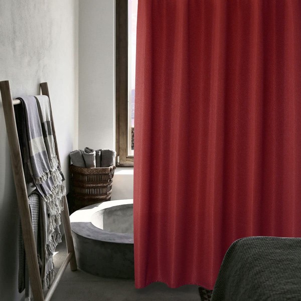 SPXTEX Red Shower Curtains 84 inches Long Waterproof Fabric Farmhouse