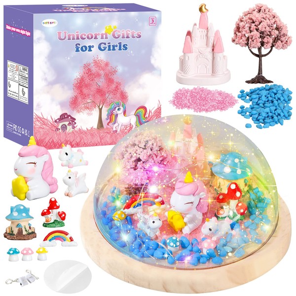 DQMOON Unicorn Girls Birthday Gifts for Girls Age 4-10, Handmade Unicorn Toys Art and Crafts Kits for Kids Age 5-9, Girls Toys for 5 6 7 Year Old, Xmas Stocking Fillers Unicorn Gifts for Girls Age 5+
