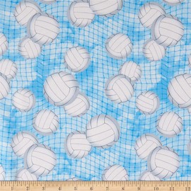 Timeless Treasures Volleyballs Blue, Fabric by the Yard