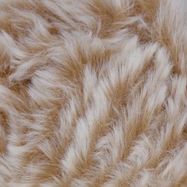 BambooMN Chunky Fluffy Faux Fur Eyelash Yarn - 100% Polyester - 100g/Skein - 2 Skeins - Brown and White