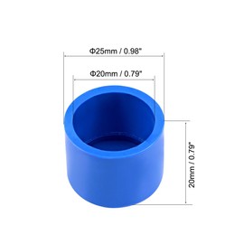 sourcing map 20mm Schedule 20 PVC Pipe Cap Fitting, Slip End Caps DWV(Drain Waste Vent) Irrigation Swimming Pool Sound Deadening, Blue 10Pcs