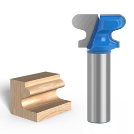 LEPEVNEY End Milling Cutter Bit Finger Pull Bit Router Bit Drawer Pull 1/2" Shank Stool Molding Cutter 1" Cutting Dia, Pack of 1, Blue or Black