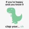 Happy & You Know It Dinosaur Sticker Decal Size 5"