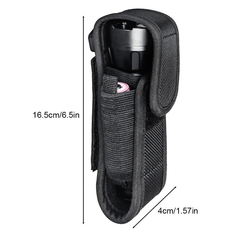 Flashlight Holster,Tactical Torch Holder Torch Cover Holder Nylon Belt Torch