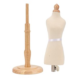 Female Dress Form, Professional Pinnable Mannequin Body Torso, Fashion Designers Beech Wood Sewing Dress Form with Wooden Tripod Base Stand for Clothing Dress Display