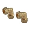 UKDD® 15mm Elbow Angle Brass Compression Connector- Suitable for Copper,