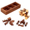 affaires 3-in-One Wooden Puzzle Games Set - 3D Puzzles for