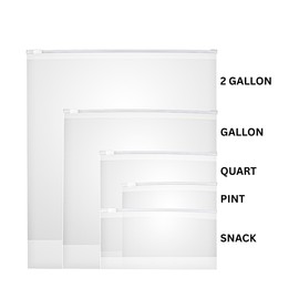 Slider 2 Gallon Food Storage Bags- 100 Count, BPA-Free, 2 Mils Thick, Expandable Bottom, Quick Locking-Zip, Leak Proof For Storage & Organization