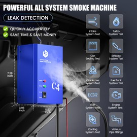 Smoke Machine Automotive Leak Detector, Smoke Machine Leak Tester for All 12V DC Vehicles in Vacuum，Fuel Diagnostic Pipe System, Leak Detection with Built-in Air Pump