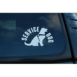 Service Dog Sticker Vinyl Decal K9 Unit On Board Caution Pick Size/Color! (V465) (4" X 2.5", White)