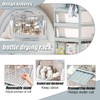 Nollapo Transparent Baby Bottle Drying Rack with Double Lid and