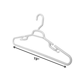 19" Heavy Duty Giant Plastic Hangers – 12 Pack | Extra-Wide Durable Hangers for Large & Oversize Garments