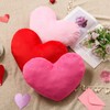 AWIZOM 3 Pcs Valentine's Day Heart Pillows Red Pink Rose