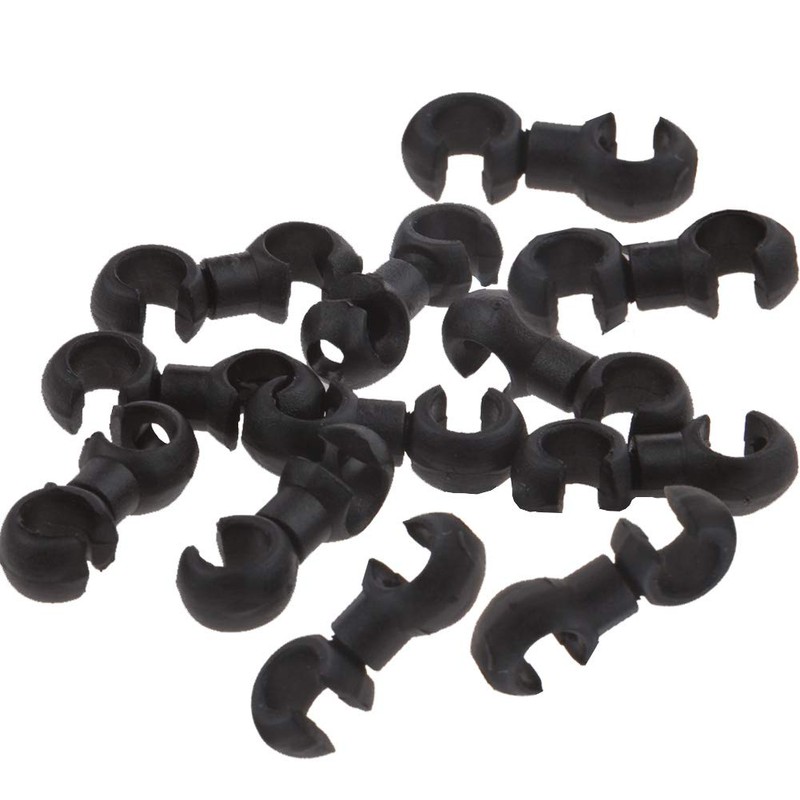 Saipor 20pcs Bike Cable Clasps S-Hook Clips Bicycle Rotatable for