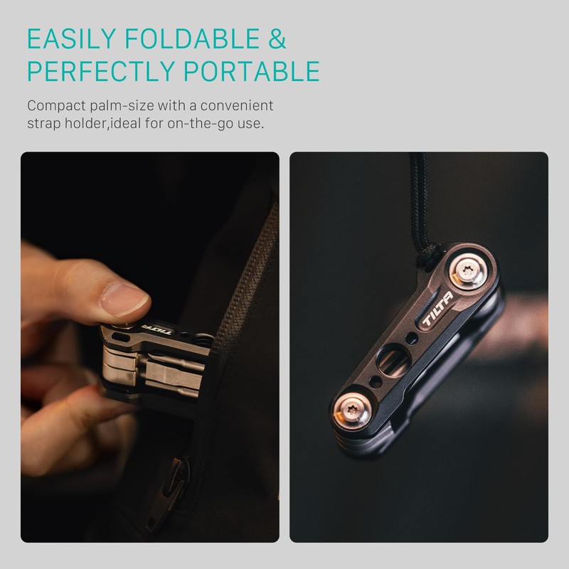 Tilta Multi-Functional Mini Tool Kit, 6 in 1 Folding Tool