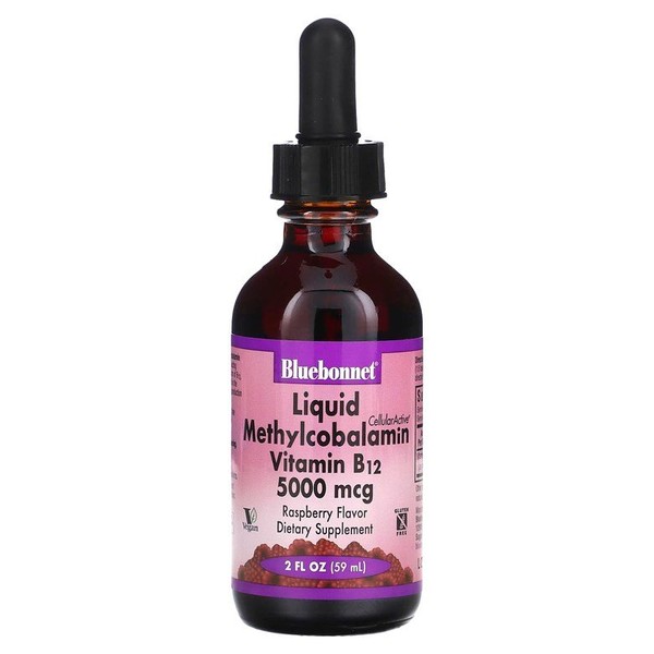 Liquid Cellular Active Methylcobalamin Vitamin B12 Raspberry 5000mcg 59ml 2fl oz / 리퀴드 셀룰러액티브 메틸코발라민 비타민 B12 라즈베리 5000mcg 59ml 2fl oz