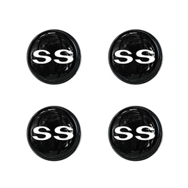 10L0L Golf Cart SS Labels Tape Decals for Wheel Covers Hub Cap, Set of 4