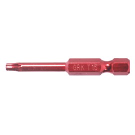 GRK 772691874276 Fasteners Star T15 x 2 in. L Power Bit Carbon Steel 2 pc, No Size, Red