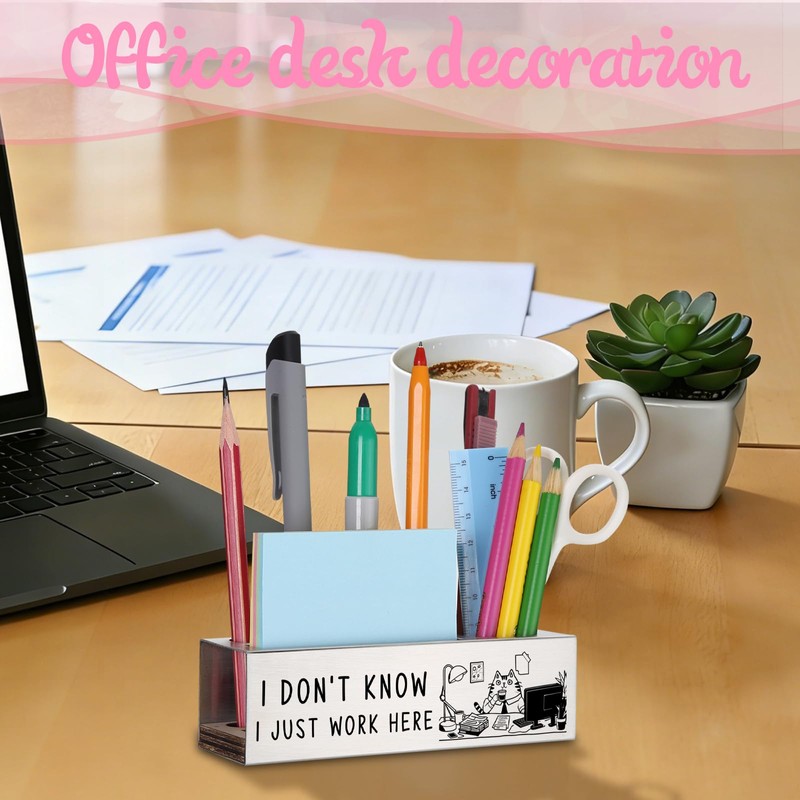 WINOESHE Stainless Steel Pencil Holder with I Don’t Know I