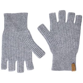Vince Womens Boiled Cashmere Fingerless Rib Knit Glove,Grey,OS