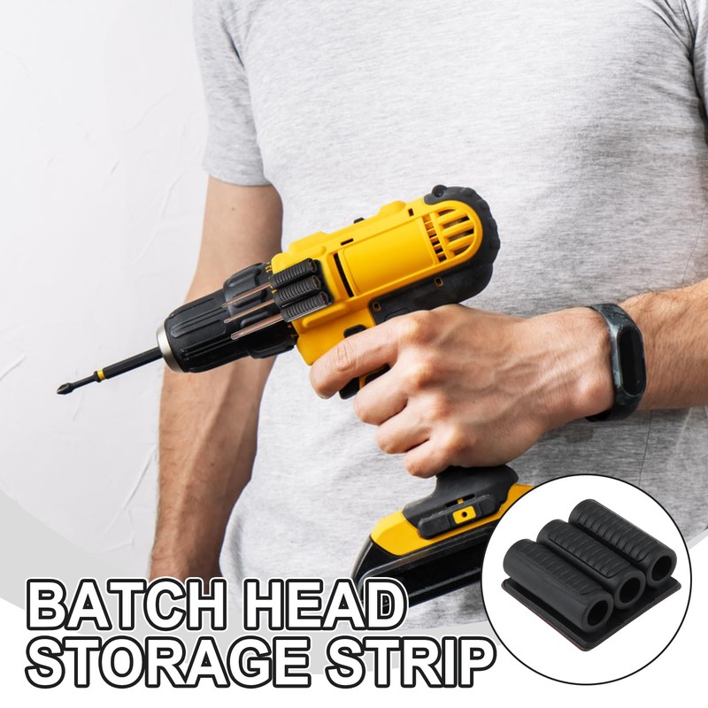 Drill Bit Holder Tool Holster, with High Strength Adhesive Drill