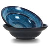 STE-CER Ceramic Pasta Salad bowl, 10" Wide Rim Soup Bowls,