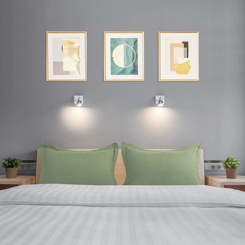 PiccoCasa Pillow Shams Double Brushed Microfiber, 2 Packs Pillowcases with