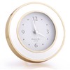 Addison Ross White and Gold Plated Silent Alarm Clock with